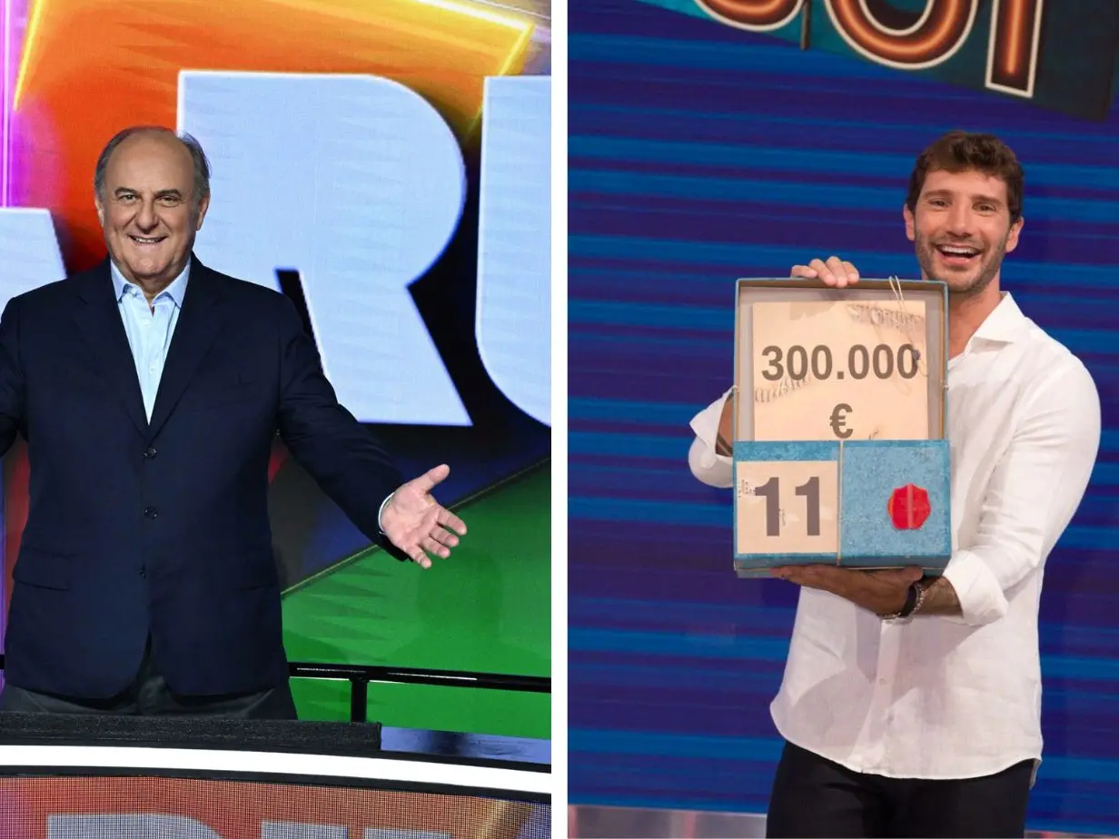 Gerry Scotti batte Stefano De Martino: Canale 5 domina l’access prime time e in Rai scatta l’allarme ascolti