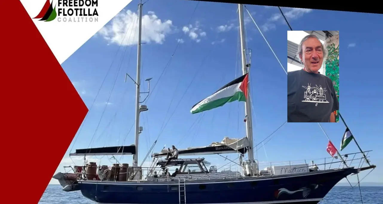Il calabrese Nando Primerano con la Freedom Flotilla Italia in soccorso della popolazione palestinese a Gaza