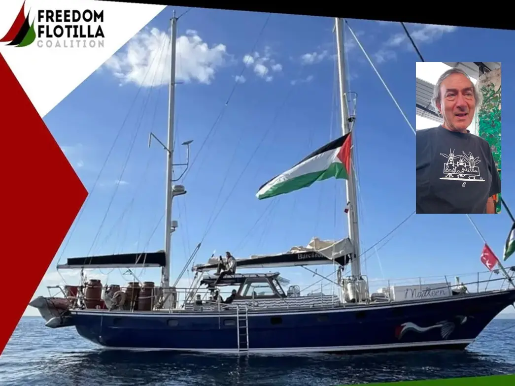 Il calabrese Nando Primerano con la Freedom Flotilla Italia in soccorso della popolazione palestinese a Gaza