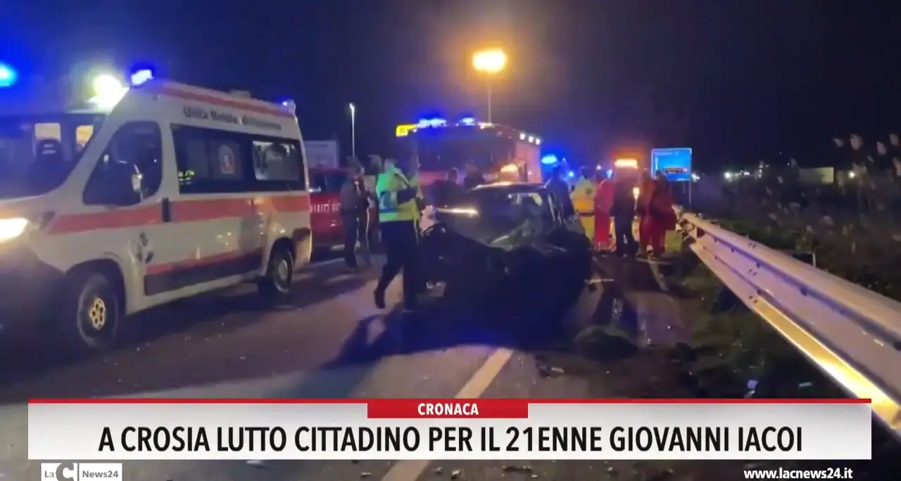 A Crosia lutto cittadino per il 21enne Giovanni Iacoi