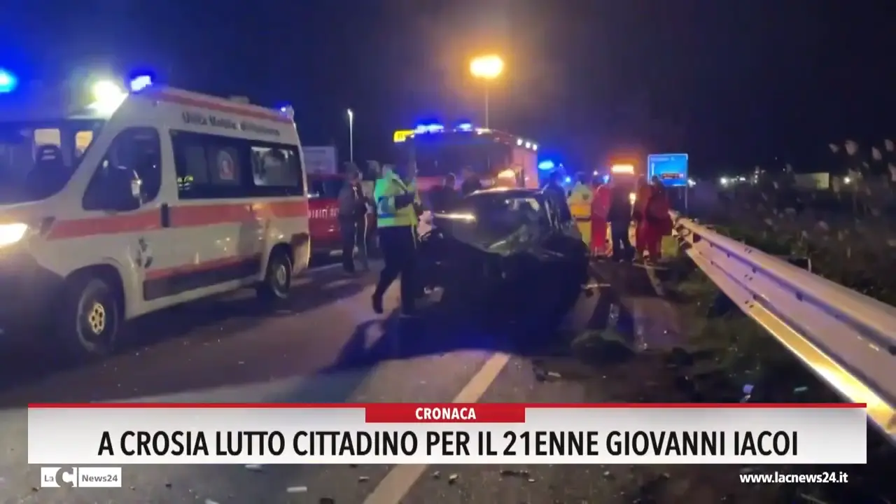 A Crosia lutto cittadino per il 21enne Giovanni Iacoi