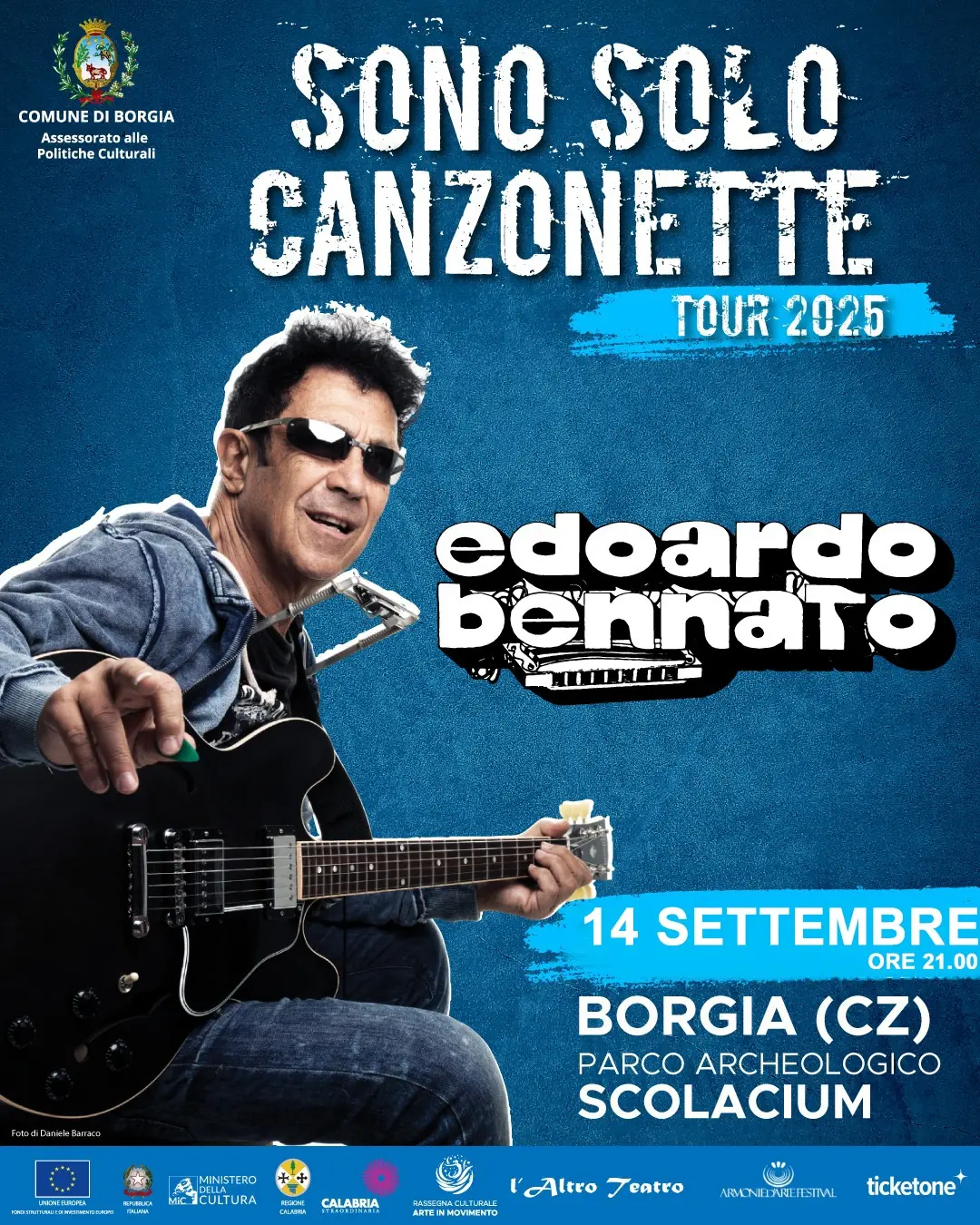 Edoardo Bennato a Scolacium per il gran finale del Borgia Summer Vibes\n