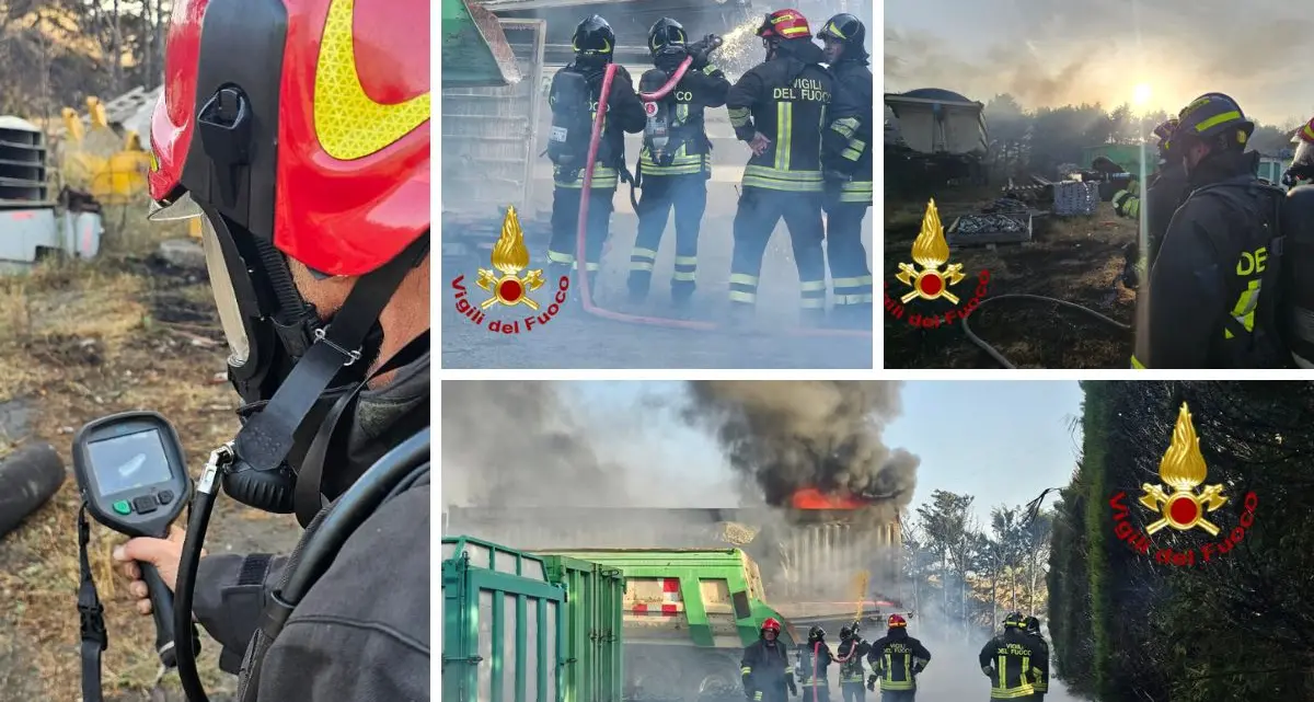 Crotone, incendio coinvolge ditta di smaltimento rifiuti e impresa portuale: esplodono bombole di gas\n