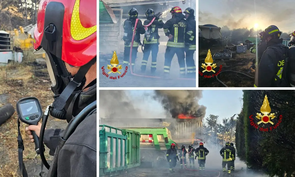 Crotone, incendio coinvolge ditta di smaltimento rifiuti e impresa portuale: esplodono bombole di gas\n
