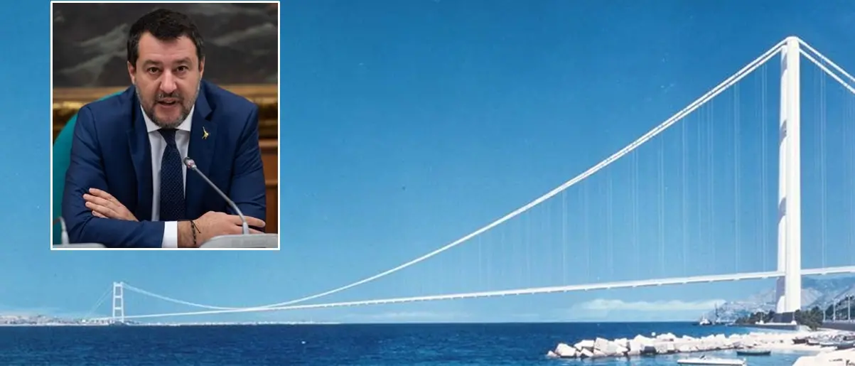 Ponte sullo Stretto, Salvini: «Perché no all’uso dei mezzi militari? A breve l’avvio dei cantieri»\n