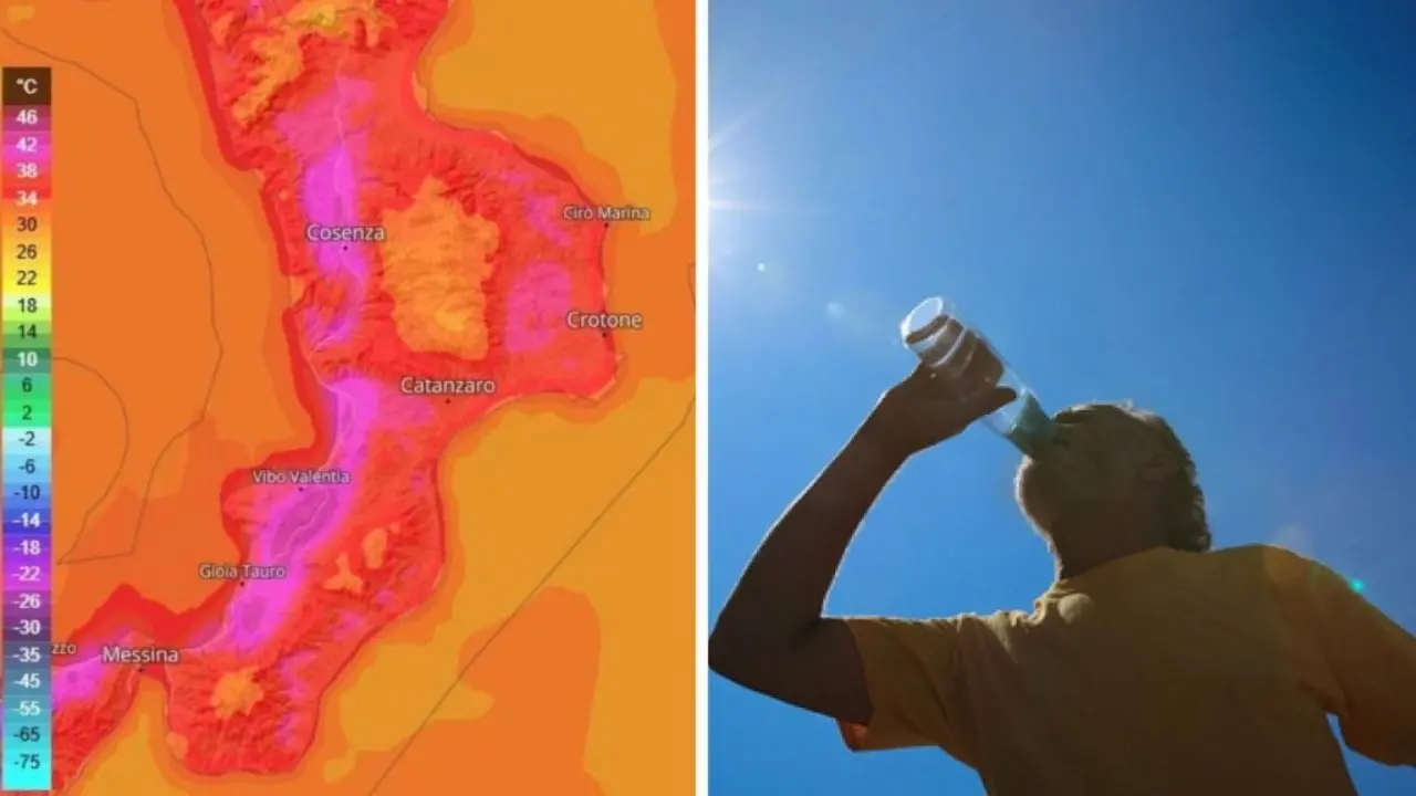 Meteo Vibonese, l’ondata di caldo africano entra nel vivo: punte di 44\u202F°C nelle aree interne