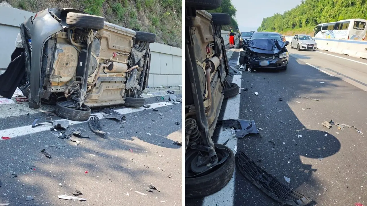 Carambola sull’A2: incidente in prossimità dello svincolo di Sant’Onofrio in direzione sud