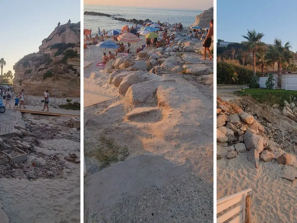 “Terremotati” gli accessi alle spiagge libere di Tropea, la denuncia di Piserà: «Condizioni indecenti, il Comune intervenga»