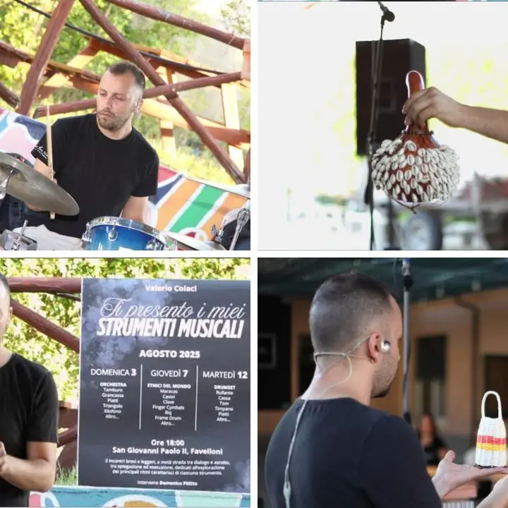 Dalle percussioni alla batteria, bilancio positivo per gli eventi a Favelloni. Colaci: «La musica potente strumento di unione tra popoli»