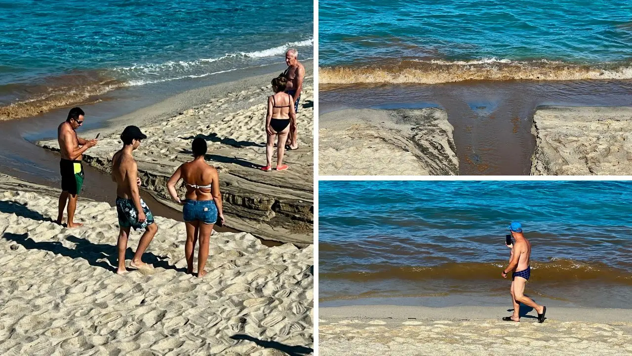 Capo Vaticano, si rompe la fogna e i liquami si riversano in mare: divieto di balneazione sulla spiaggia del Tono