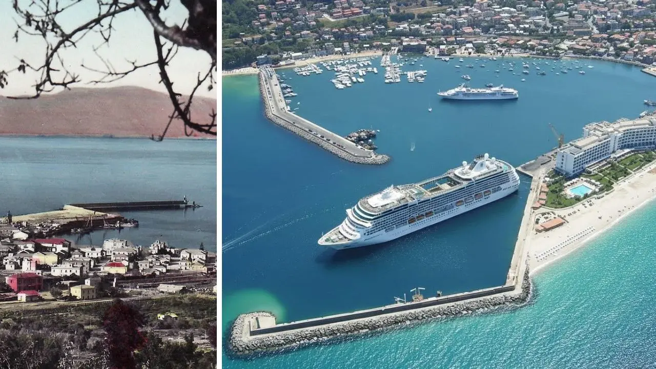 Vibo Marina, da 60 anni con i serbatoi di carburante dove l'intelligenza artificiale immagina le navi da crociera: il sogno sui social