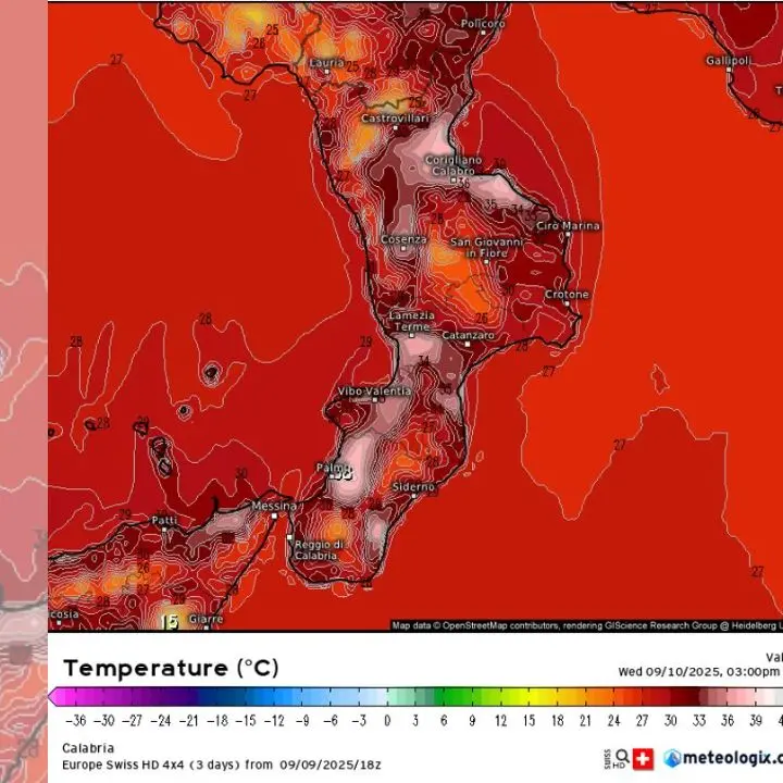 Meteo Vibonese, caldo d'agosto ma è settembre: picchi di 37° e umidità alle stelle, poi da stanotte tutto cambia e arrivano i temporali