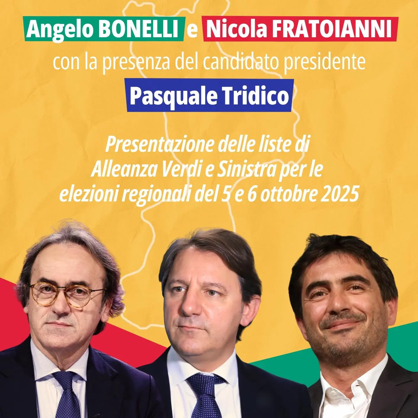 Regionali, Avs presenta le liste a Lamezia: con Tridico anche Bonelli e Fratoianni\n