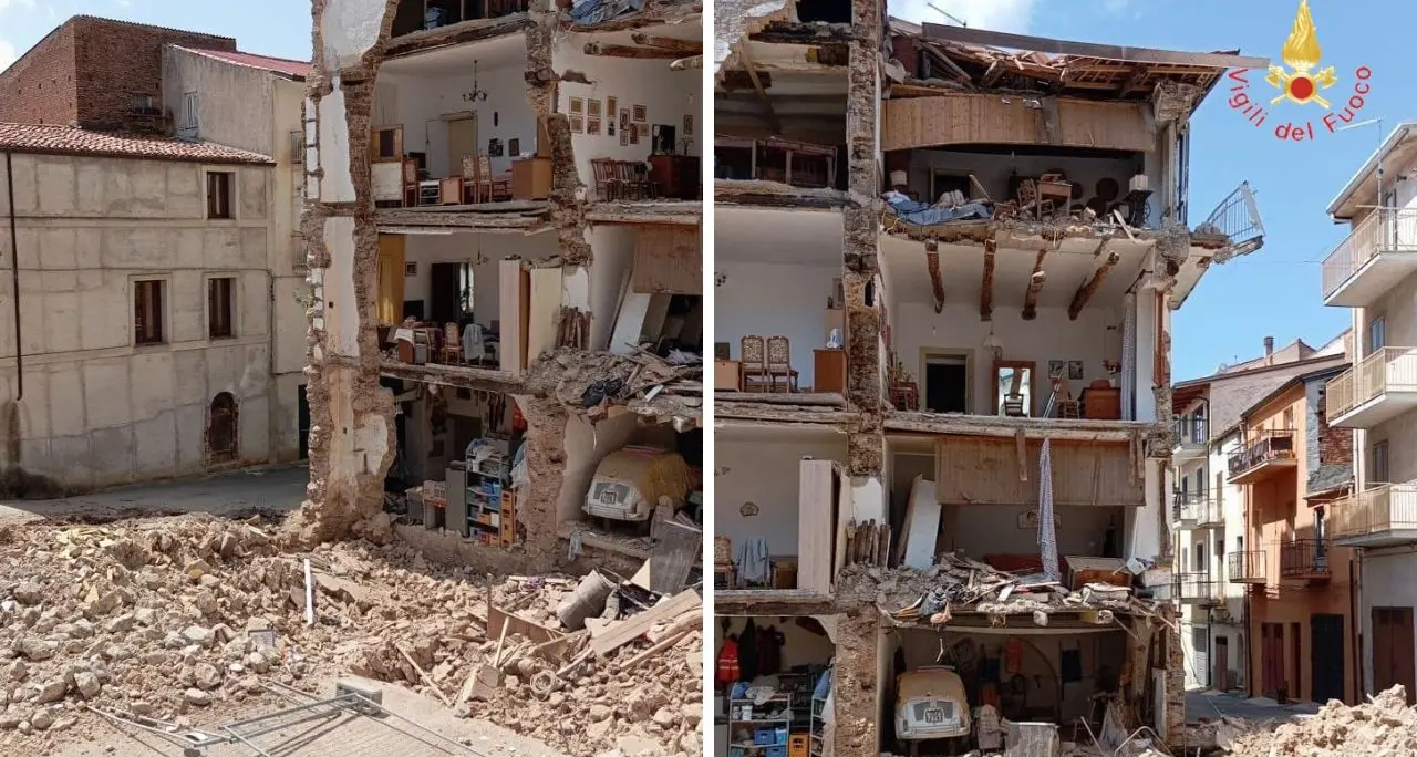 Palazzo crollato a Lamezia, attimi di paura tra i residenti per un nuovo cedimento