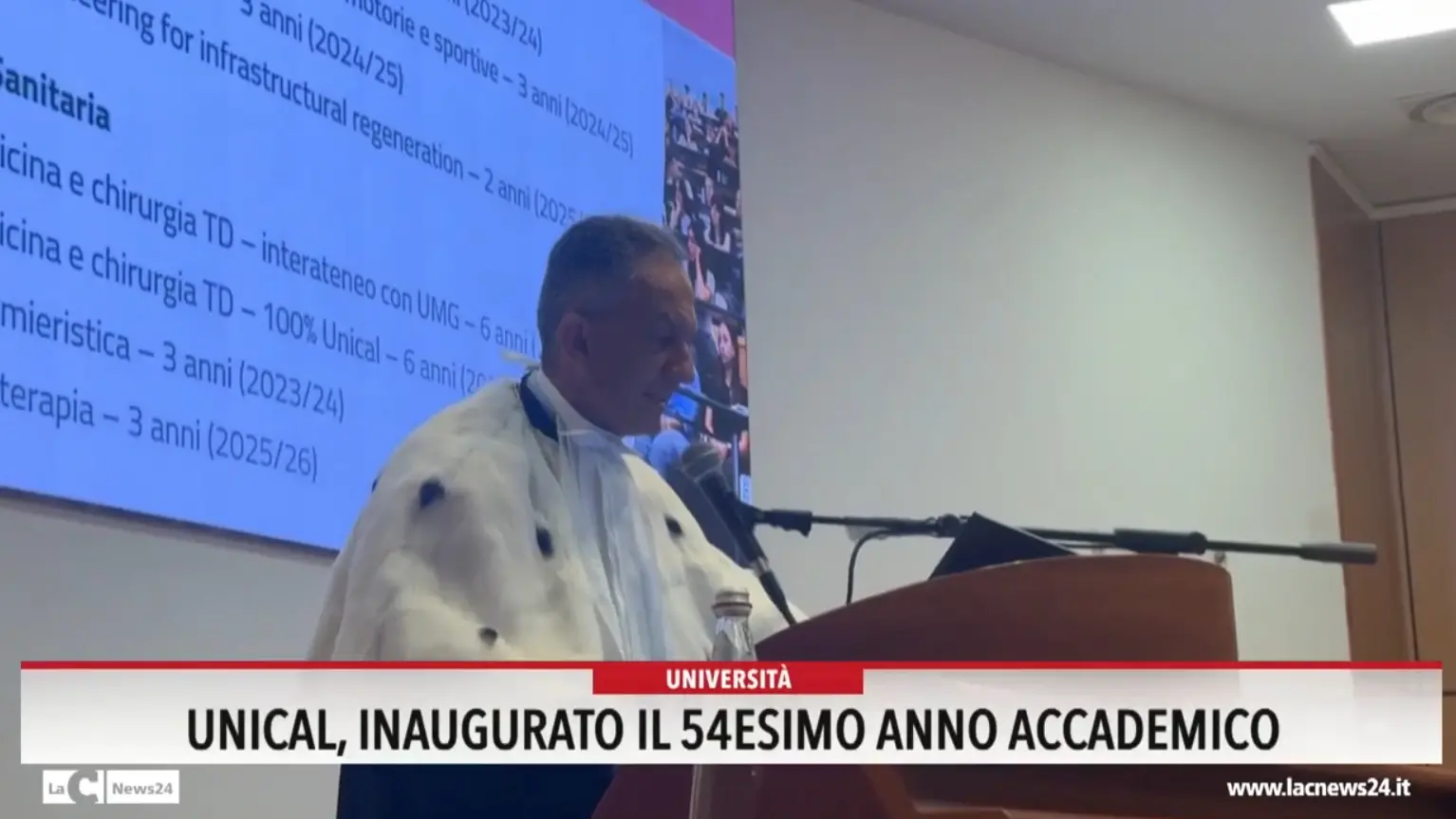 Unical, inaugurato il 54esimo anno accademico