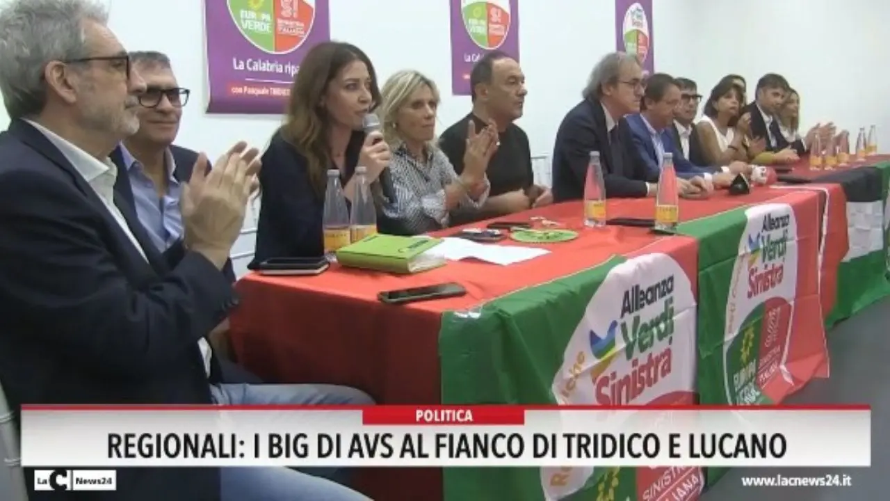 Regionali, i big di Avs al fianco di Tridico e Lucano