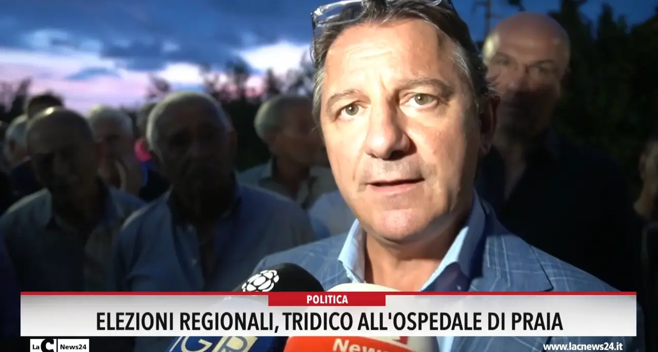 Elezioni regionali, Tridico all'ospedale di Praia