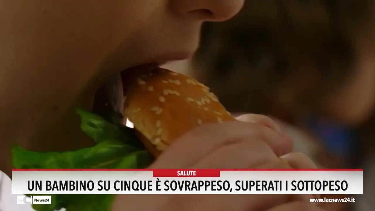 Un bambino su cinque è sovrappeso, superati i sottopeso