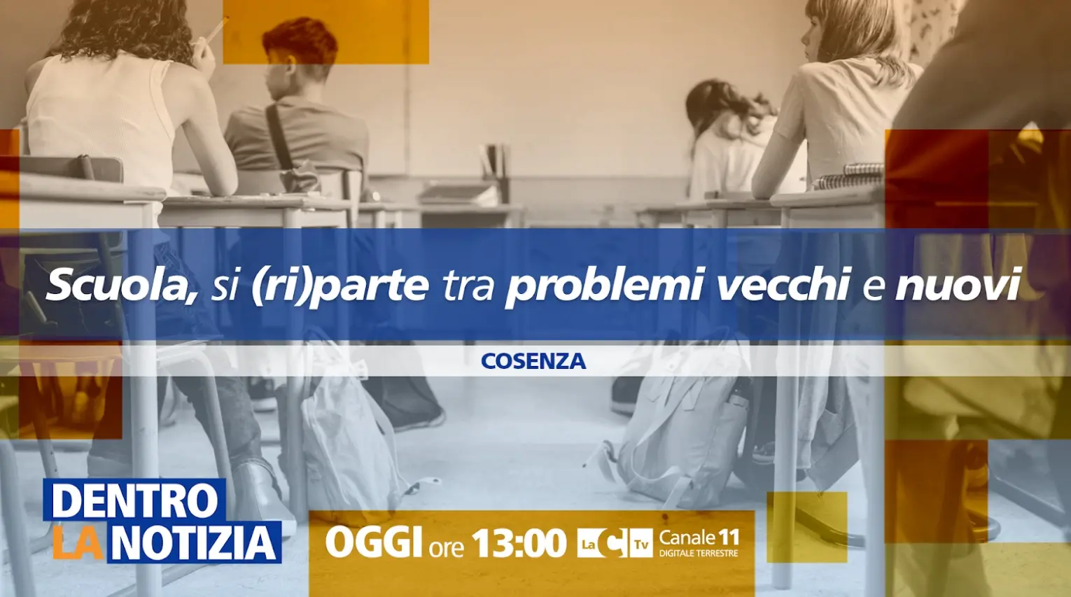 Anno scolastico, si (ri)parte tra problemi vecchi e nuovi: focus a Dentro la notizia\n