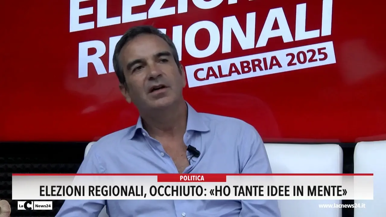 Elezioni regionali, Occhiuto: «Ho tante idee in mente»