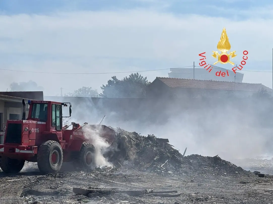 Incendio al mercato ortofrutticolo di Reggio Calabria, in fiamme materiali di scarto e box -Video\n