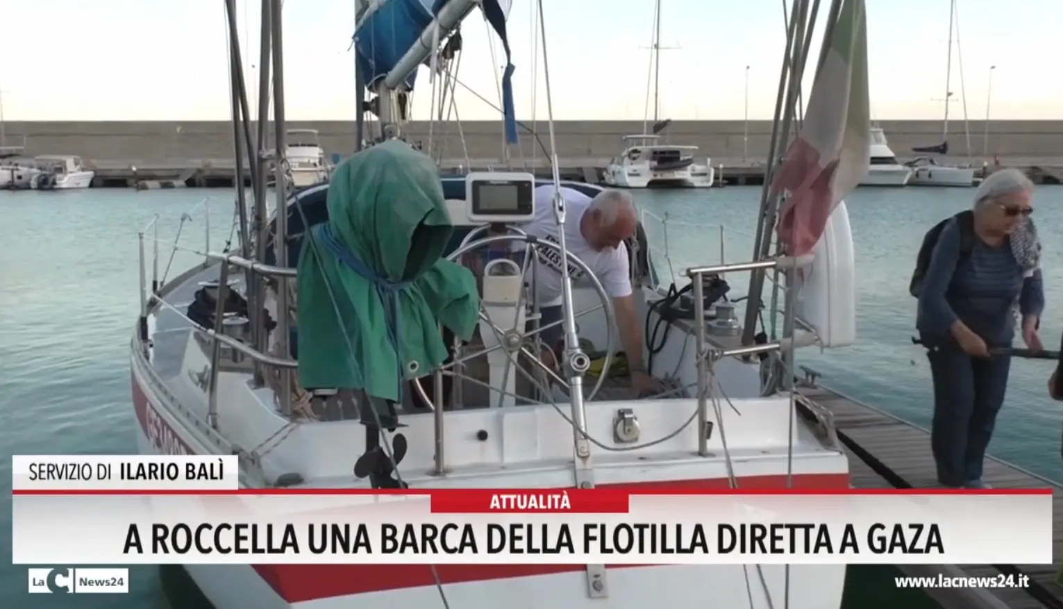 A Roccella una barca della Flotilla diretta a Gaza