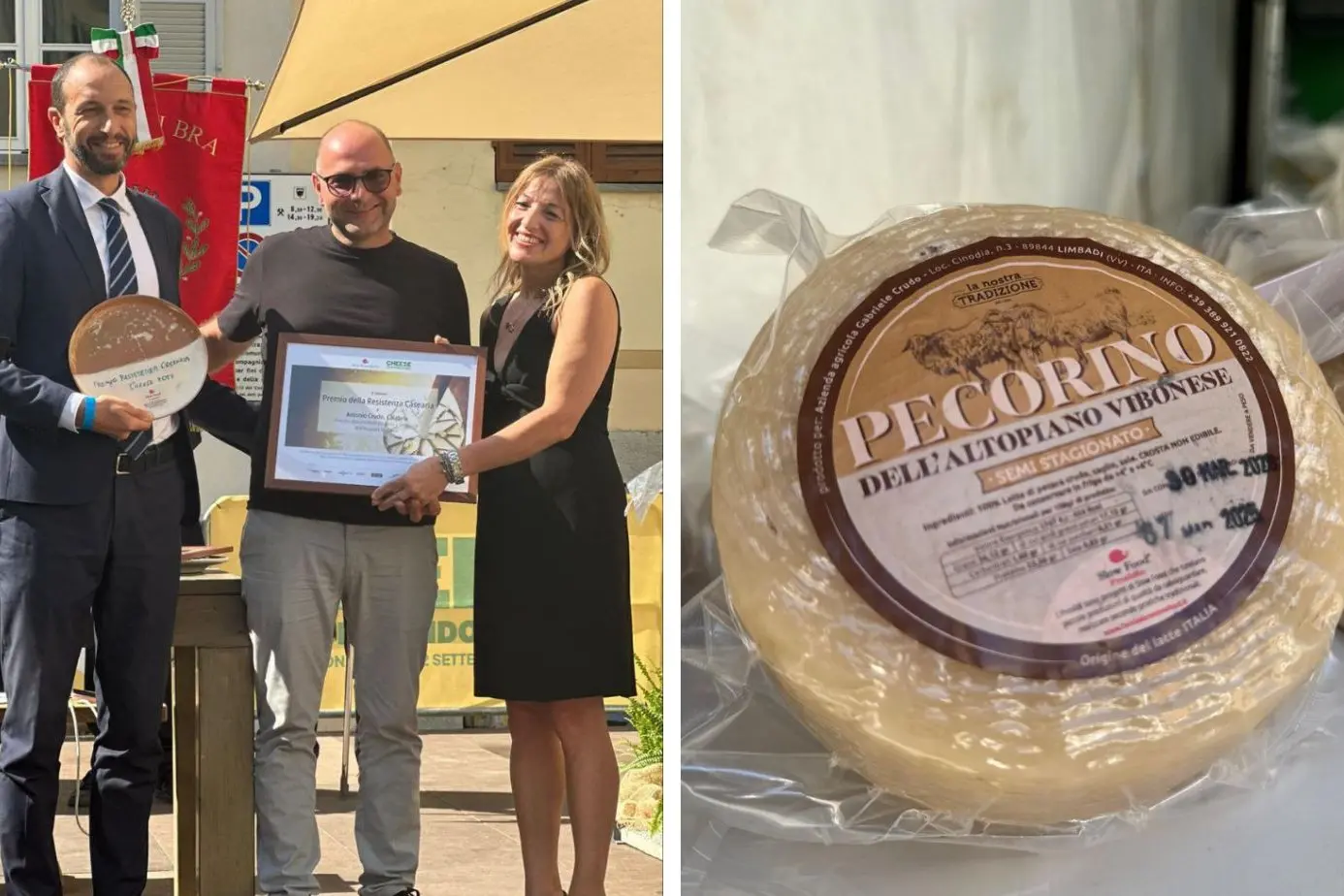 Al Pecorino a latte crudo dell’altopiano vibonese il premio “Resistenza casearia” di Slow Food\n