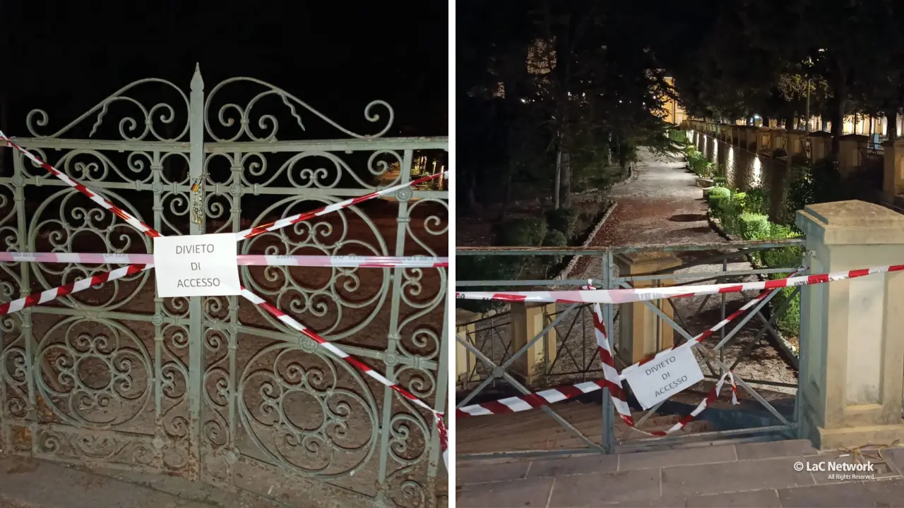 Sigilli alla Villa comunale di Vibo: la polizia locale chiude l’area verde per prevenire incidenti\n