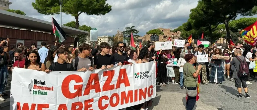 Roma si ferma per Gaza: esplode la protesta nazionale\u00A0in segno di solidarietà con la popolazione palestinese\n
