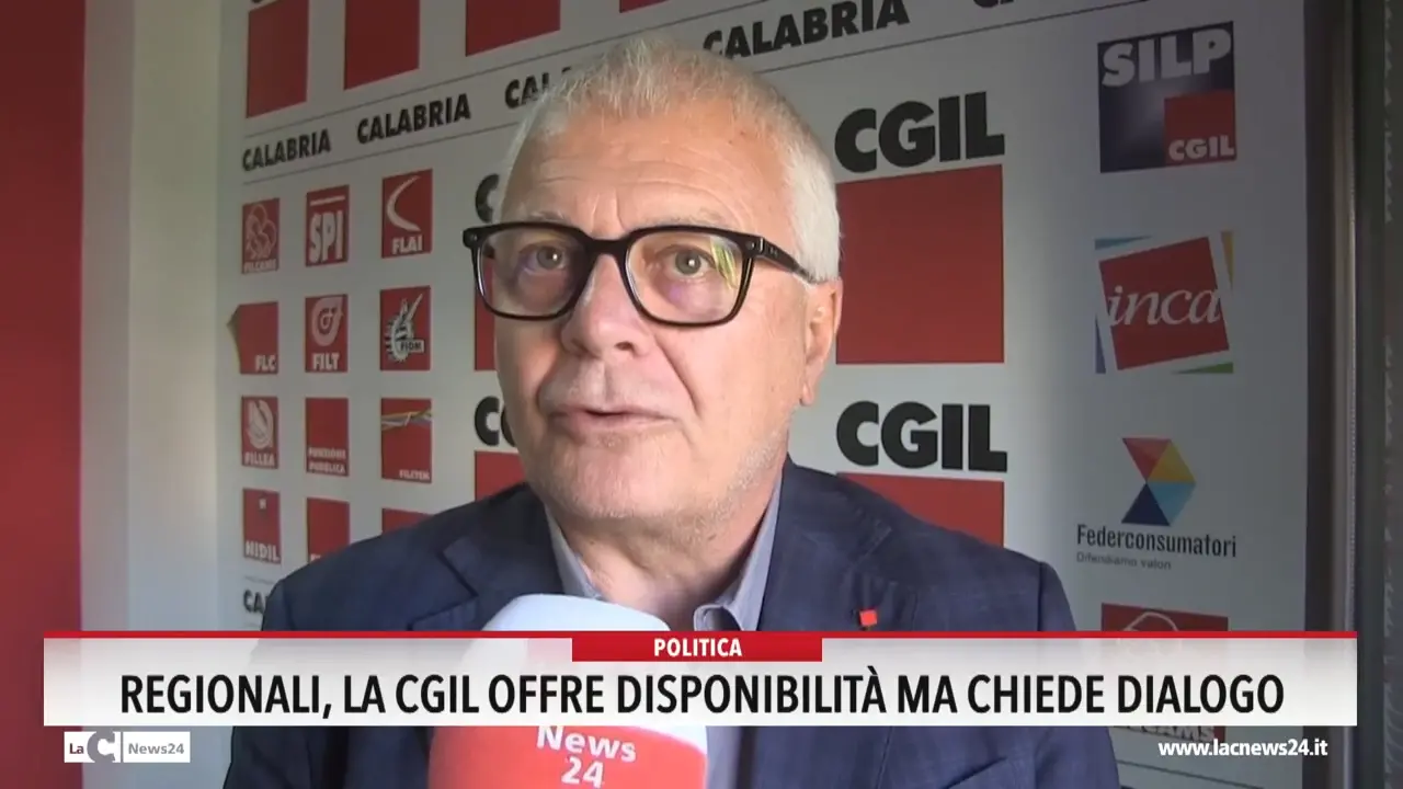 Regionali, la Cgil offre disponibilità ma chiede dialogo