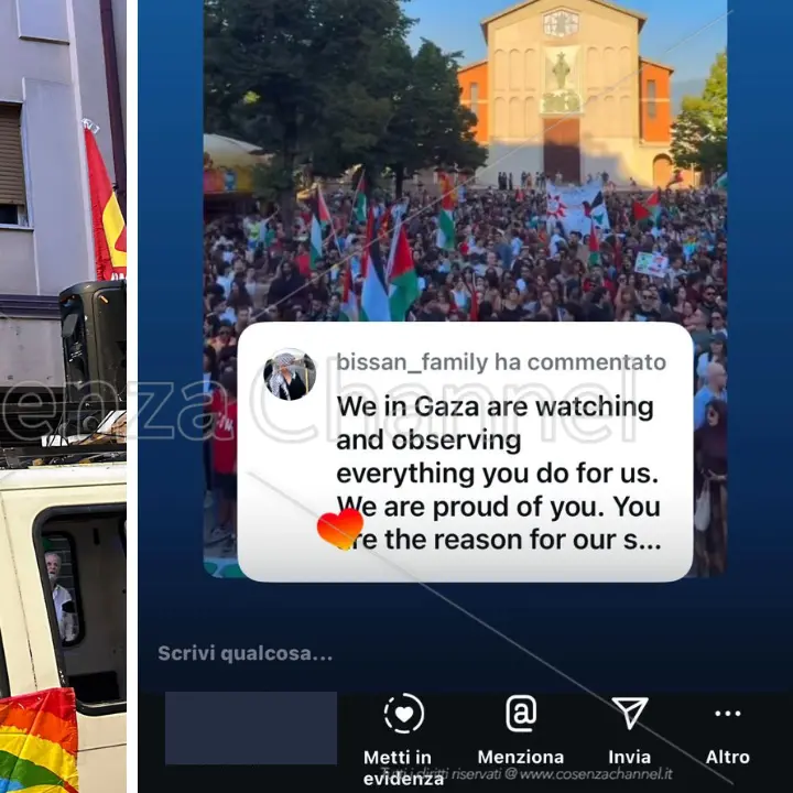 Da Gaza a Cosenza, i messaggi dalla Striscia: «Grazie per essere la nostra voce»