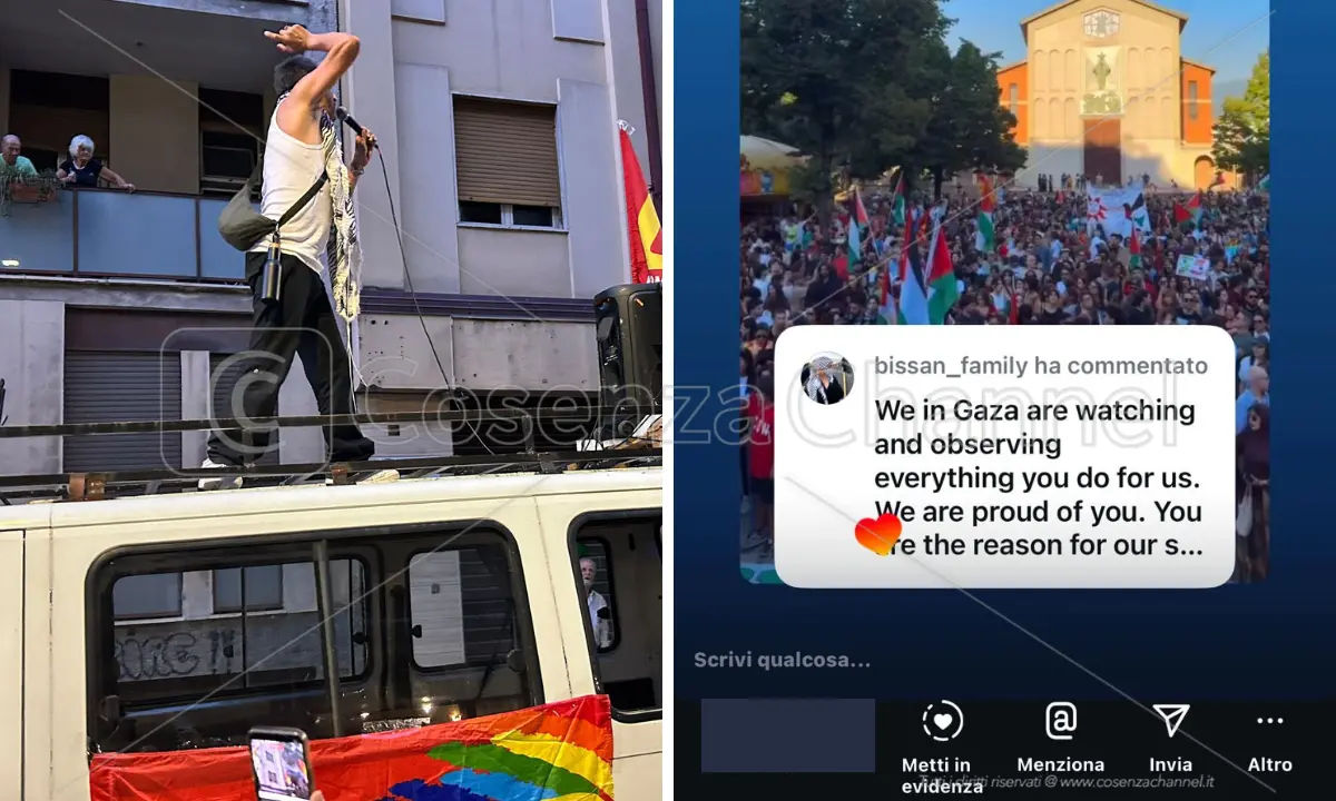 Da Gaza a Cosenza, i messaggi dalla Striscia: «Grazie per essere la nostra voce»