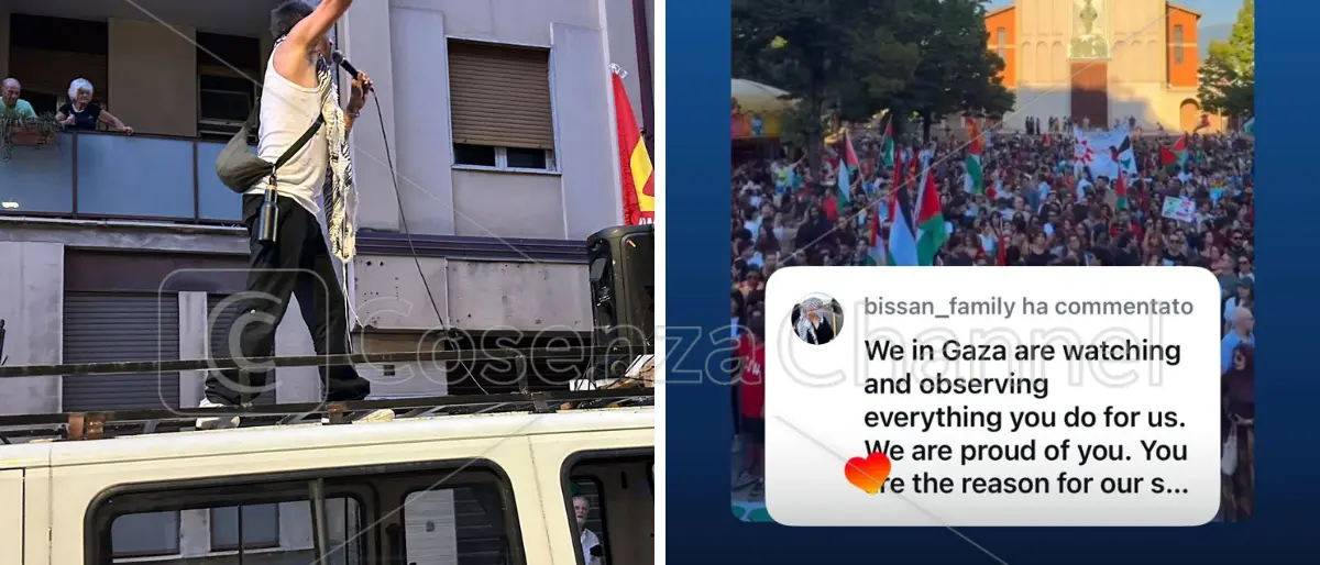 Da Gaza a Cosenza, i messaggi dalla Striscia: «Grazie per essere la nostra voce»