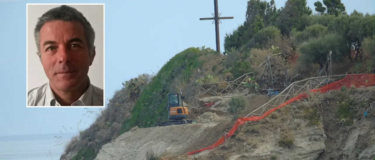 Una ruspa sull’Isola (fragilissima) di Tropea per i lavori di messa in sicurezza. Ietto (Unical): «Fermate questo scempio» –\u00A0VIDEO\n
