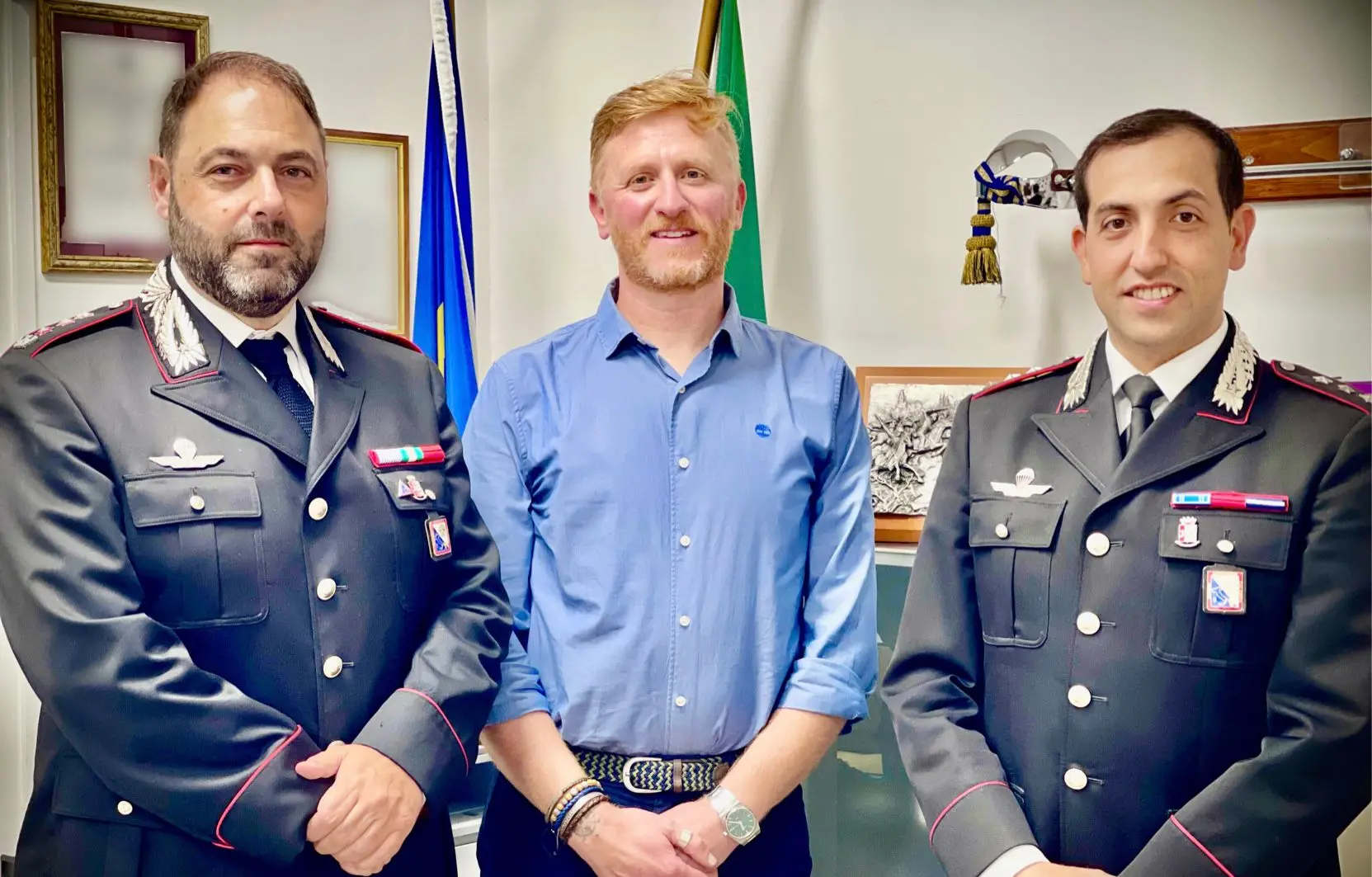Vibo, il coordinatore di Libera\u00A0incontra il neo comandante dei carabinieri: «La legalità cresce solo se si cammina insieme»