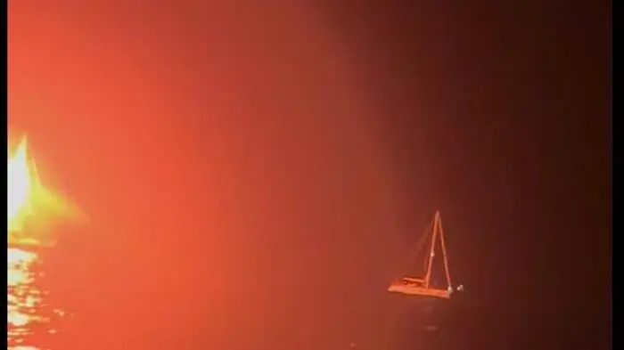 <p>La Flotilla sotto attacco (foto Ansa)</p>\\n , AFP