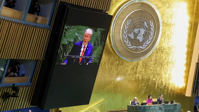 <p>Donald Trump all&#39;Onu (foto Ansa)</p>\\n , EPA