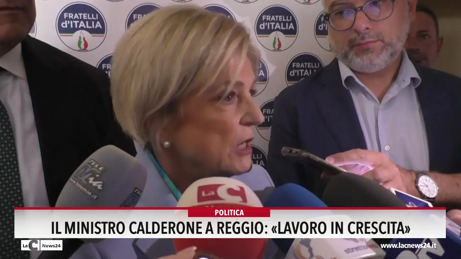 Il Ministro Calderone a Reggio: «Lavoro in crescita»