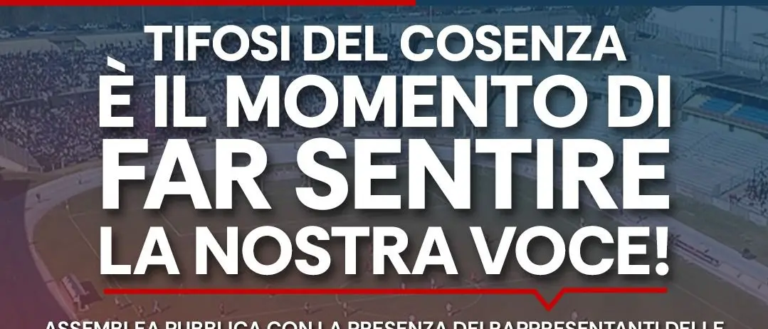 Cosenza Calcio, assemblea pubblica per i tifosi lunedì 29 settembre