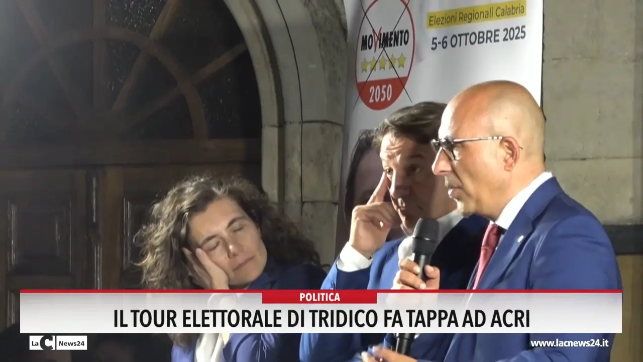 Il tour elettorale di Tridico fa tappa ad Acri