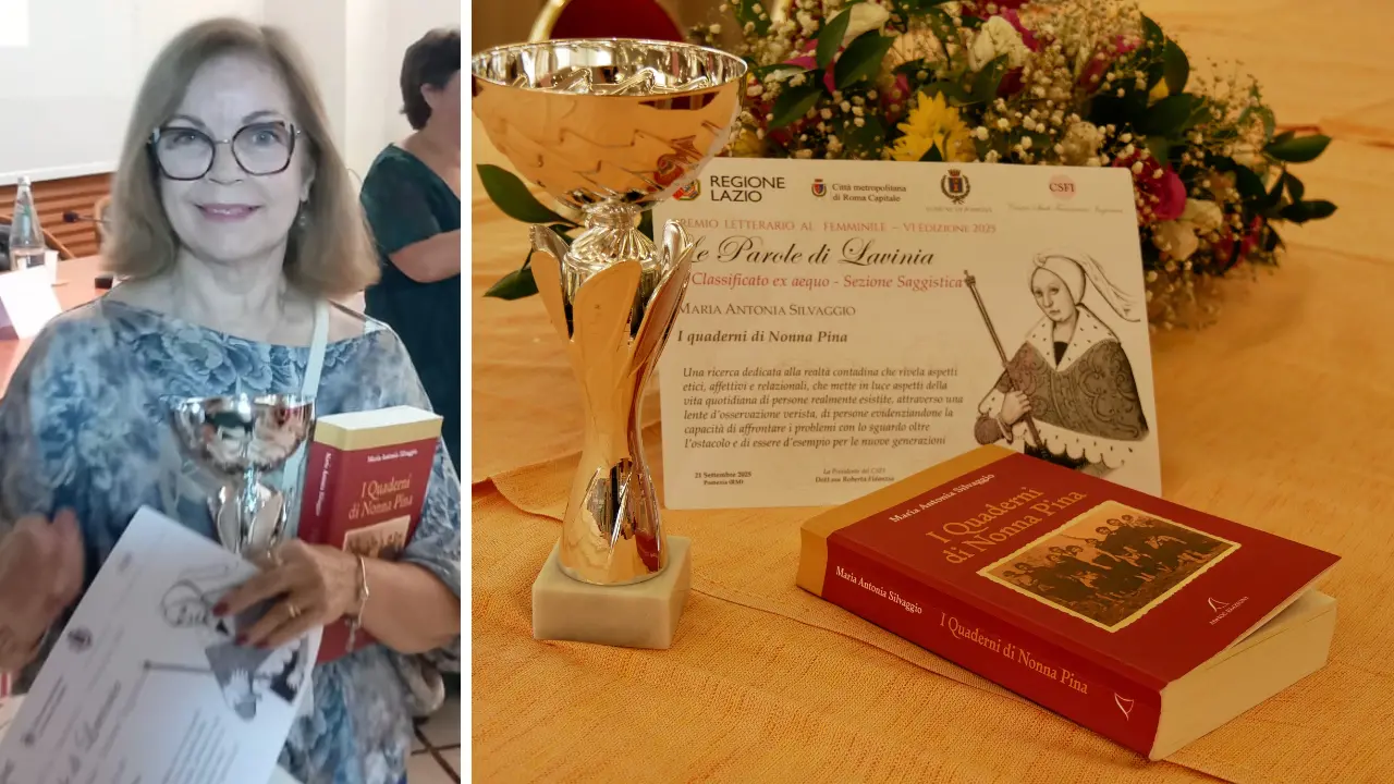 La vibonese Maria Antonia Silvaggio premiata al Festival letterario di Pomezia con il libro “I Quaderni di Nonna Pina”\n