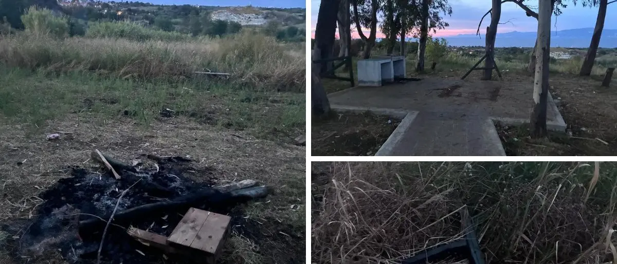 Vandalizzata l’area pic-nic di Pannaconi. Il vicesindaco Mazzeo: «Gesto che ferisce la comunità». Presentata denuncia