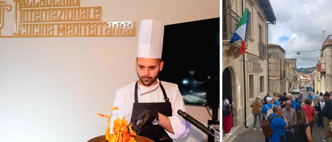 Turisti canadesi in visita a Spilinga per un’esperienza gastronomica sulla dieta mediterranea\n