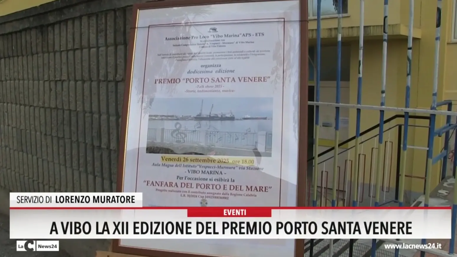 A Vibo la XII edizione del Premio Porto Santa Venere