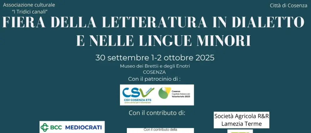 A Cosenza si alza il sipario sulla prima edizione della Fiera della letteratura in dialetto e nelle lingue minori\n