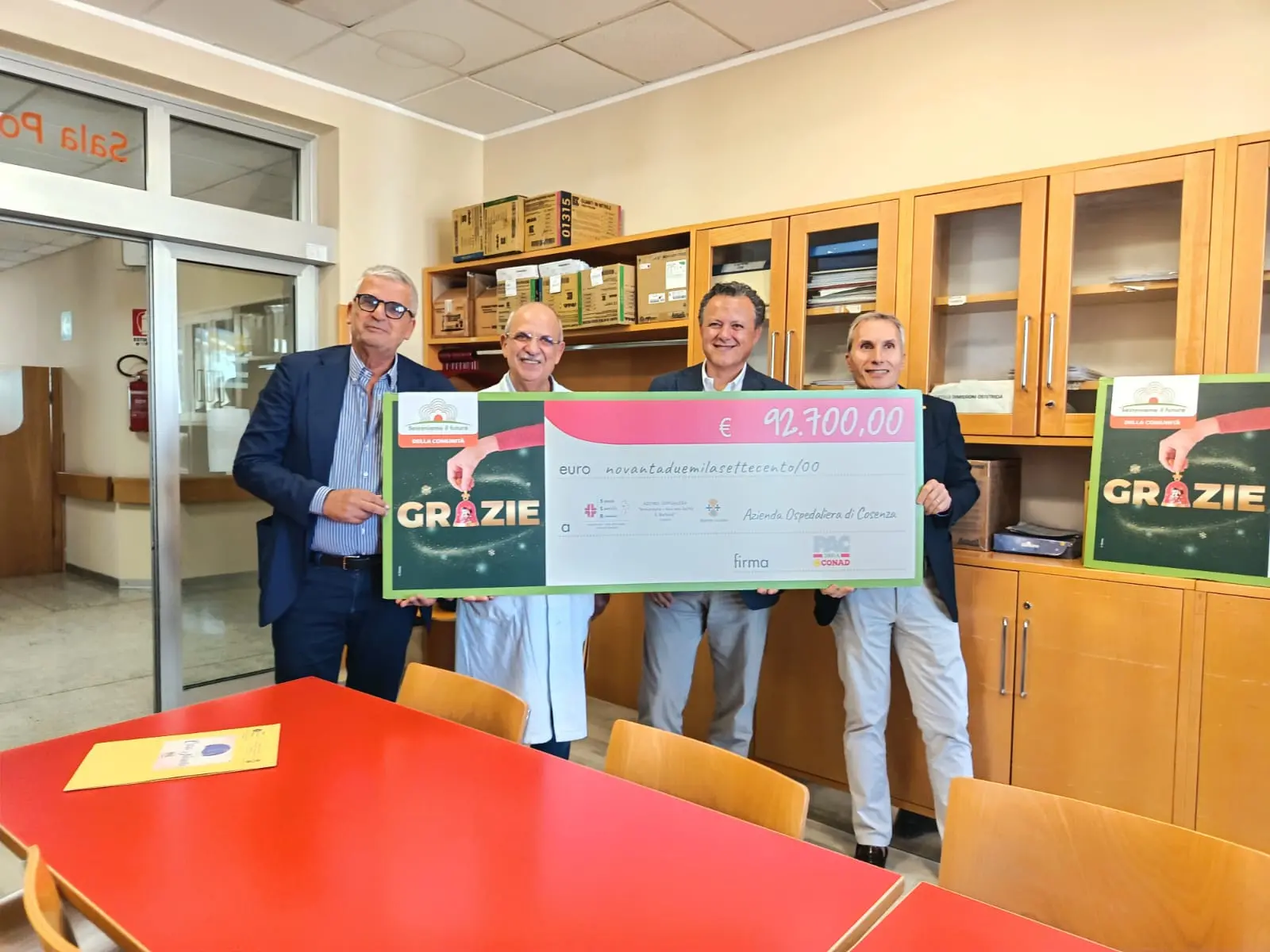 Conad dona 92.700 euro all’Annunziata di Cosenza per mamme e neonati\n