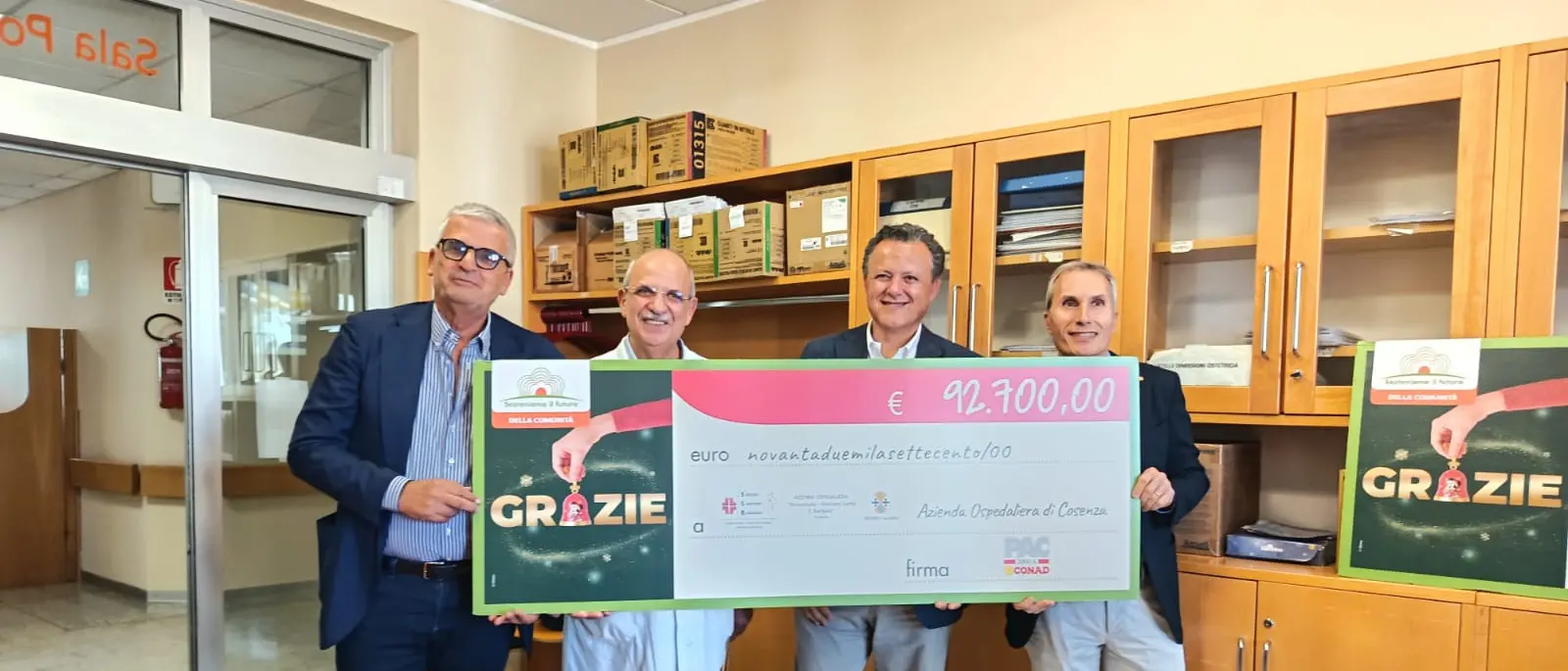 Conad dona 92.700 euro all’Annunziata di Cosenza per mamme e neonati\n