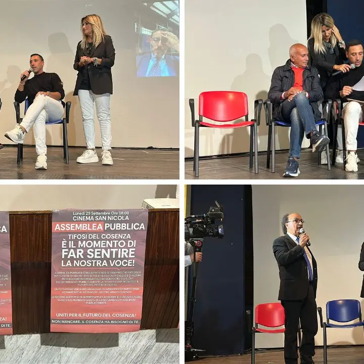 Cosenza Calcio: clima infuocato nel primo storico confronto pubblico tra\u00A0Guarascio, le istituzioni, i tifosi e gli imprenditori\n