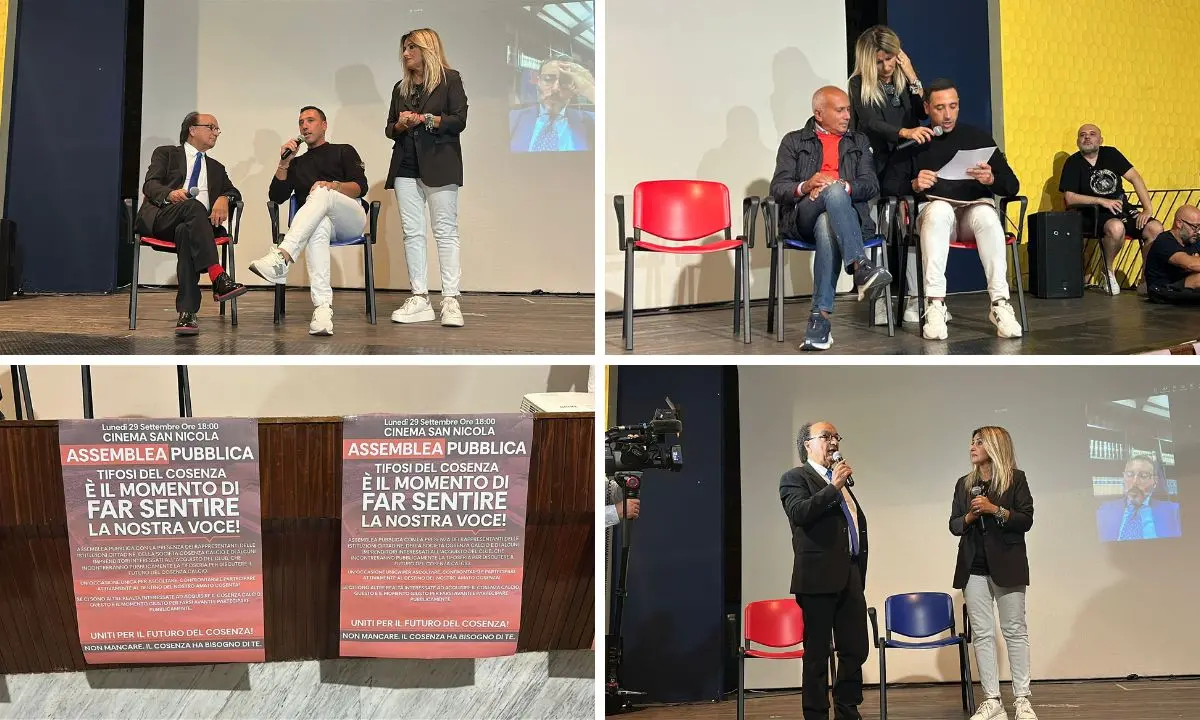 Cosenza Calcio: clima infuocato nel primo storico confronto pubblico tra\u00A0Guarascio, le istituzioni, i tifosi e gli imprenditori\n