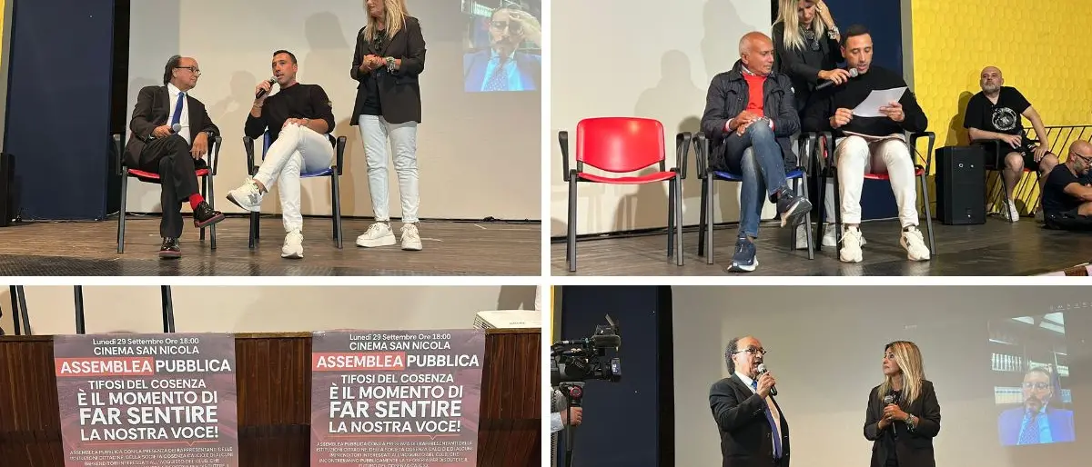 Cosenza Calcio: clima infuocato nel primo storico confronto pubblico tra\u00A0Guarascio, le istituzioni, i tifosi e gli imprenditori\n